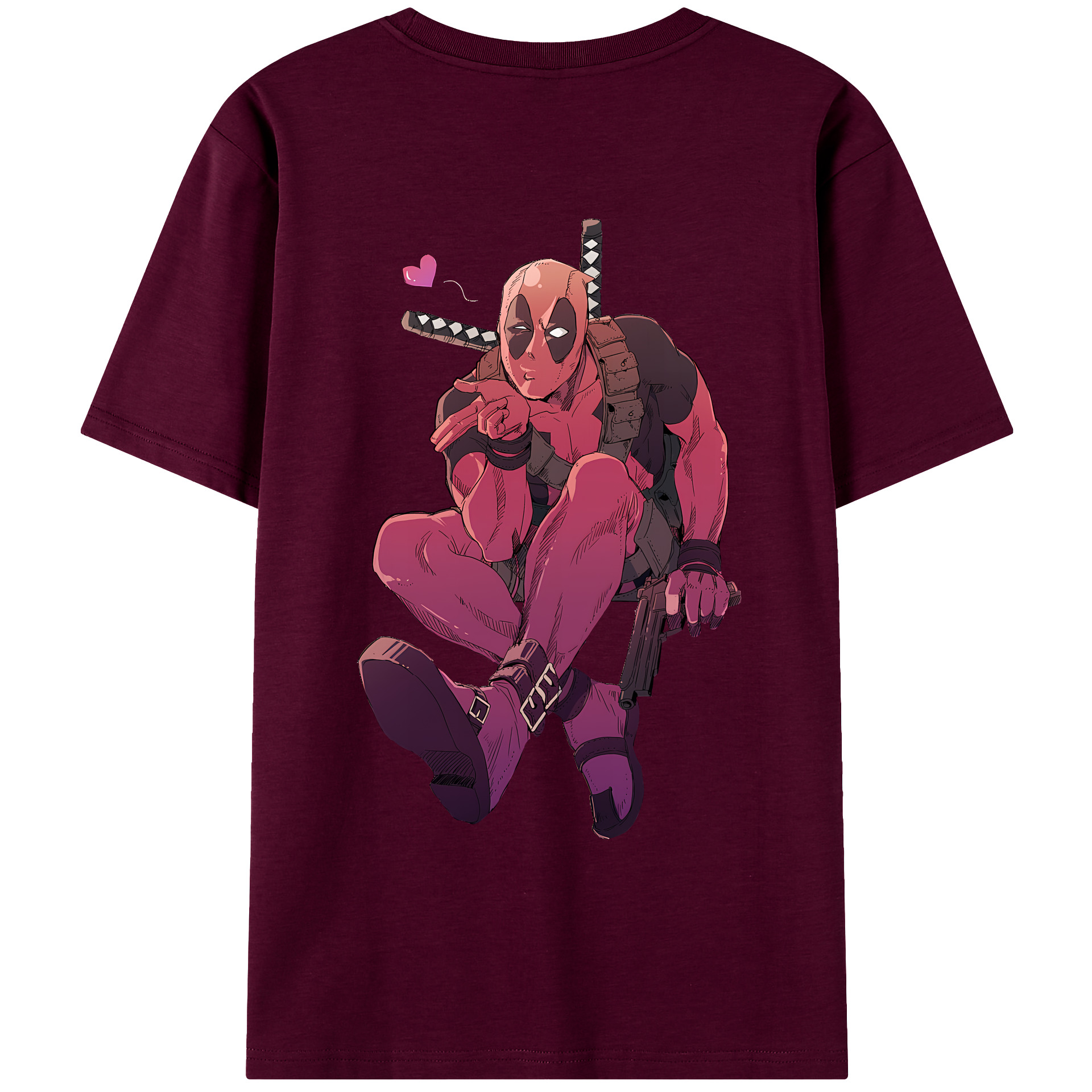 （画像用） Deadpool デッドプール レディース半袖Tシャツ(バックプリント)
